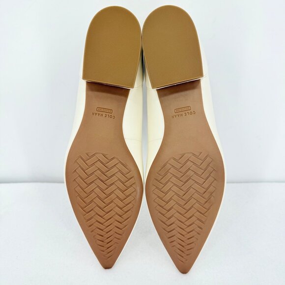 NWB Cole Haan Women's Vialetta Croc Pattern Ivory Leather Loafer Shoes Size 9.5B - Picture 8 of 12